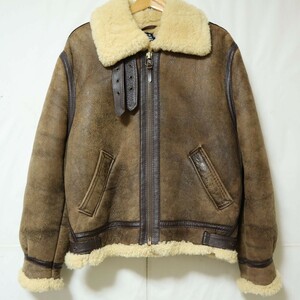 SCHOTT TYPE B-3 フライトジャケット ムートン レザー ジャケット USAAF ショット シープスキン ミリタリー USA製 size 40 (検索 M L