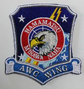 浜松基地航空祭で販売された浜松基地AWC　WING（青）のパッチ