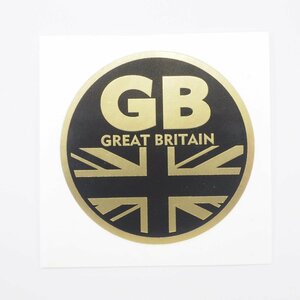 （マットゴールド）国旗ステッカー イギリス ブラック 5.5cm GB ユニオンジャック ワンポイント バイク くるま 鏡面 パソコン iPad