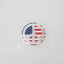 （ミラー）ピースマークステッカー アメリカ Peace symbol 5cm シール 防水 原付 ワンポイント かわいい シンボル_画像1