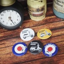 スクーターバッジ 44mm 缶バッジ scooter（黒C）キャップ 帽子 バックパック リュック vespa lambretta シンボル 缶バッチ_画像5