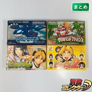 gH340a [箱説有] GBA ソフト ポケットモンスター サファイア ワリオランド ヒカルの碁 1 2 計4点 | ゲーム X