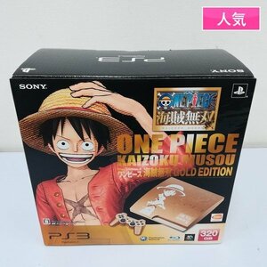 gQ128c [訳あり] SONY PS3 本体 ワンピース 海賊無双 GOLD EDITION CECH-3000B OP 320GB | ゲーム S