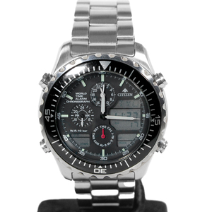 腕時計 CITIEN シチズン PROMASTER プロマスター C300-T005381 クオーツ ワールドタイム 回転ベゼル スモセコ メンズ 電池交換済み