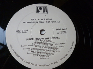 Eric B. & Rakim / Juice (Know The Ledge) 激渋アッパーファンキーHIPHOP CLASSIC US 12 試聴