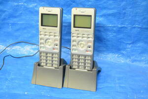 NEC digital cordless telephone machine 2 pcs. set Aspire UX [IP3D-8PS-2] *IN3047-57(1130)*