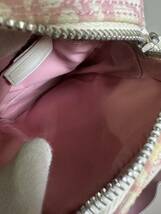 希少 Christian Dior トロッター ショルダーバッグ ピンク カード 保存袋付 1番 お花 ディオール （J）_画像6