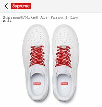 27.5cm 新品 Supreme Nike Air Force 1 Low White シュプリーム ナイキ エアフォース1 ロー ホワイト スニーカー 国内supreme購入 正規品_画像3