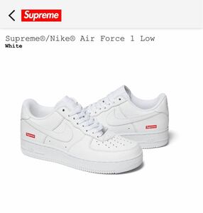 27.5cm 新品 Supreme Nike Air Force 1 Low White シュプリーム ナイキ エアフォース1 ロー ホワイト スニーカー 国内supreme購入 正規品