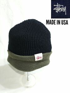USA製 OLD STUSSY 90s ニット帽 ビーニー ニットキャップ 帽子