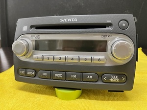 * б/у Toyota Sienta NCP81 оригинальный CD панель 86120-52281 протестирован ⑥ аудио плеер единица 
