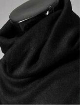 M ブラック アフガン タートルネック 長袖 Tシャツ カットソー カジュアル メンズ シンプル 無地 ストリート系 モード系 カットソー_画像4