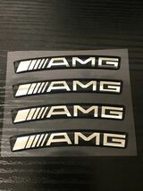 メルセデスベンツ AMG ホイール リム 73mm 4枚セット エンブレム ステッカー 銀 W169W463W164W176W203W245W246R230R231R170W204W221W222_画像2