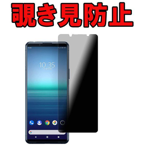 Xperia1 V 覗き見 防止 SO-51D SOG10 XQ-DQ44 エクスペリア ガラス フィルム 保護 カバー シール シート スクリーン Glass Film 9H