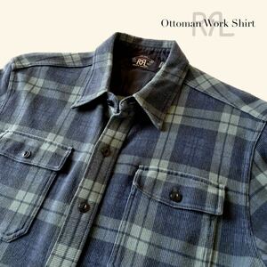 RRL “Ottoman Work Shirt” M オットマン コーデュロイ ブラックウォッチ ワーク チェック シャツ ジャケット Ralph Lauren ヴィンテージ