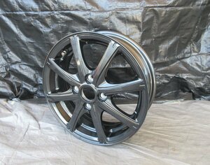 【アウトレット品 1円～】アルミホイール QRASIZ VS8 14x4.5 +45 100x4 GUNMETALLIC 残り在庫1枚のみ