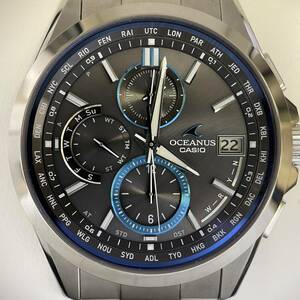 [S11-11]【正規品】CASIO カシオ OCEANUS オシアナス クラシックライン 電波ソーラー クロノグラフ デイト OCW-T2600-1AJF 箱・保証書付