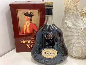 ◆ 【未開栓】古酒 Hennessy XO ヘネシーXO 金キャップ グリーン ボトル 箱付き ブランデー コニャック 40% 1000ml