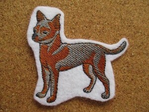 80s 犬 いぬ イヌ DOG 刺繍 フェルト ワッペン パッチ /小型犬 昭和レトロ 動物 かわいい アニマル ハンドメイド 資材