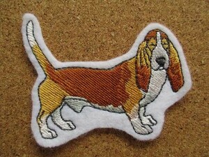 80s 犬 いぬ ダックスフント イヌ DOG 刺繍 フェルト ワッペン パッチ /パプリカ 昭和レトロ 動物 かわいい アニマル ハンドメイド 資材