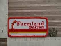80s Farm land Dairies ミルク 牛乳 カンパニー 企業 刺繍 ワッペン ビンテージ /酪農 農業 アメリカUSAパッチ古着アメカジ_画像10