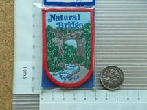 80s アメリカ Natural Bridge バージニア ナチュラルブリッジ 刺繍 ワッペン/ビンテージ スーベニア Voyager 旅行 観光 土産 USA カスタム_画像7