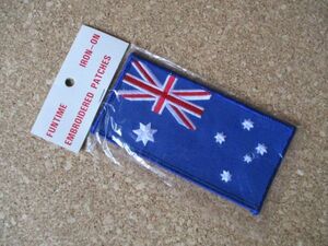 80s オーストラリア 国旗 ワッペン/FUNTIME EMBROIDEREDフラッグFLAGビンテージ旅行パッチVINTAGEアップリケPATCH土産AUSTRALIA留学 D18