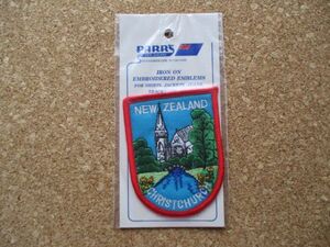 80s ニュージーランドNEW ZEALANDクライストチャーチ大聖堂CHRISTCHURCHワッペン/ビンテージSOUVENIR BADGE TRAVEL NZ VINTAGE PATCH D17