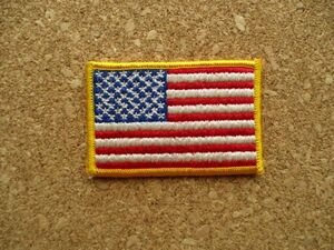 80s 米国アメリカ星条旗ビンテージ刺繍ワッペン/U.S.A.国旗PATCHサバゲー米軍ミリタリー旅行スーベニア観光フラッグUSA土産パッチB D19