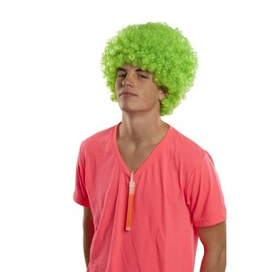  зеленый Afro парик, парик для взрослых RAVE NEON AFRO WIG-GREEN костюмированная игра 