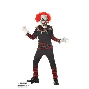 ピエロ　コスチューム　ホラー　子供男性用　コスプレ衣装　EVIL CLOWN