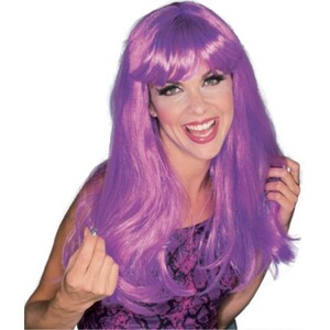Glamour парик, парик пурпурный женский костюмированная игра 
