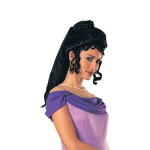 Grecian женщина бог парик, парик черный женский костюмированная игра 