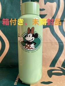 スターバックス[オンラインストア限定]DISNEY Minnie スクリューリッドステンレスボトルライト グリーン473ml ディズニーコラボタンブラー