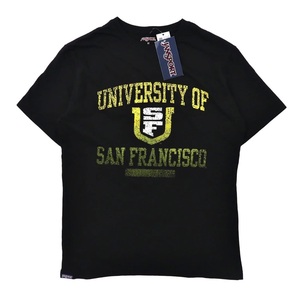 JANSPORT カレッジプリントTシャツ M ブラック コットン SAN FRANCISCO 未使用品