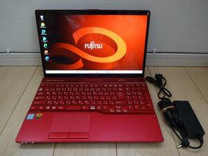 【美品！MS Office2021＆SSD換装済み！フルHD仕様】LIFEBOOK AH53/B3(FMVA53B3RG) 第8世代Core i7 メモリ8GB SSD240GB バッテリー持ちます