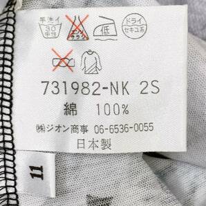 S628 ★美品★ Chamois Depo レディース Tシャツ 半袖 花柄 綿100% 上品 フェミニンフローラルスタイル 日本製 肩パット 後ろファスナーの画像8