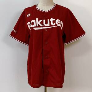 S772 ★美品★ Majestic Rakuten ユニセックス シャツ 半袖 人気 M 万能 限定 スポーティチックスタイル 野球 メッシュ 楽天ユニフォーム