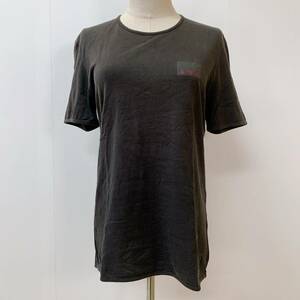 S812 EMPORIO ARMANI エンポリオ アルマーニ メンズ Tシャツ 半袖 M 黒 無地 綿100% 万能 エレガント モノトーンモード ラウンドネック