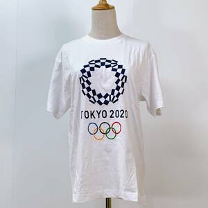 S1136 ★新品★タグ付★ TOKYO2020 メンズ Tシャツ 半袖 人気 M 白 綿100% 限定品 シンプルデイリーカジュアル