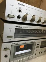 ★ 格安スタート！送料込み！ONKYO ステレオカセットデッキ TA-440 ステレオアンプ A-440 T-200 セット　オーディオ　オンキョー　レトロ☆_画像2