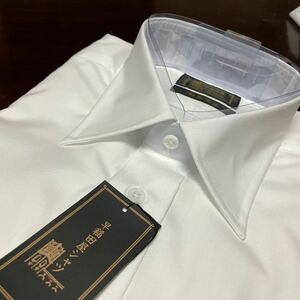 国産　早稲田屋シャツブランド　白無地ワイシャツ　M(38-80)　形態安定　レギュラーカラー