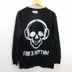 k# World Wide Love!/WORLD WIDE LOVE! Skull print sweat sweatshirt [1] black / unisex #55[ used ]