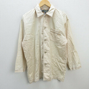 s# сделано в Японии # Burberry /BURBERRY LONDON. с карманом рубашка с длинным рукавом / салон одежда [M].-ju/MENS/32[ б/у ]
