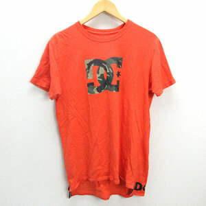 z■ディーシー/DC ロゴプリントTシャツ【M】オレンジ/men's/14【中古】■