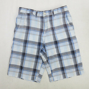 z■トミーヒルフィガー/TOMMY HILFIGER ハーフパンツ/チェック柄【29】青系/men's/15【中古】■