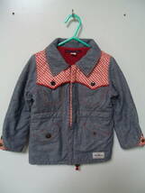 全国送料無料 ブーフーウー子供服キッズベビー女の子 ウェスタン風中綿ジャケット アウター100_画像1