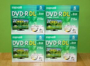 未使用 maxell 1回録画用 DVD-R DUAL LAYER 5枚入×4点 計20枚 DRD215WPE.5S マクセル 送料520円