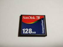 落書き有り　128MB　メガバイト　SanDisk　CFカード　フォーマット済み　コンパクトフラッシュ　メモリーカード_画像1