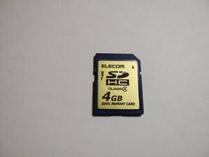 4GB　SDHCカード　ELECOM　フォーマット済み　メモリーカード　SDカード